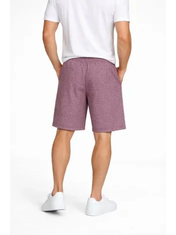 Erkek Pötikareli Şort – Beli Lastikli Bağcıklı, Cepli, Rahat Kesim Günlük Yazlık Şort - Gül Kurusu