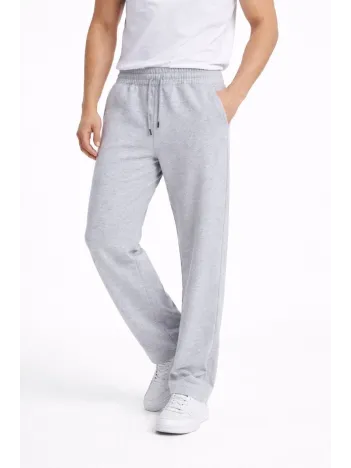 Erkek Düz Paça Beli Lastikli İpli Günlük Spor Eşofman Altı Rahat Fit - Gri