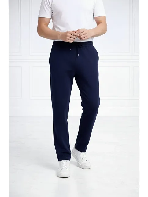 Erkek Düz Paça Beli Lastikli İpli Günlük Spor Eşofman Altı Rahat Fit - Lacivert