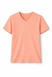 Genç Erkek Çocuk V Yaka Tişört Yazlık Model Günlük Basic Body - Toz Pembe