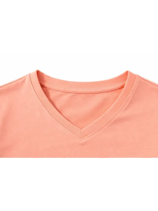 Genç Erkek Çocuk V Yaka Tişört Yazlık Model Günlük Basic Body - Toz Pembe Genç Erkek Çocuk V Yaka Tişört Yazlık Model Günlük Basic Body - Toz Pembe