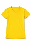 Genç Erkek Çocuk V Yaka Tişört Yazlık Model Günlük Basic Body - Sarı
