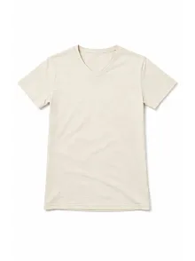 Genç Erkek Çocuk V Yaka Tişört Yazlık Model Günlük Basic Body - Taş