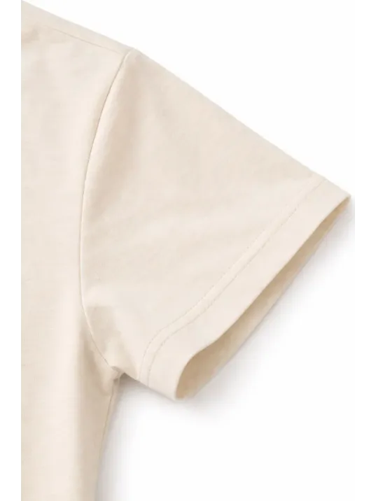 Genç Erkek Çocuk V Yaka Tişört Yazlık Model Günlük Basic Body - Taş