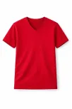 Genç Kız Çocuk V Yaka Tişört Yazlık Model Günlük Basic Body - Kırmızı Genç Kız Çocuk V Yaka Tişört Yazlık Model Günlük Basic Body - Kırmızı