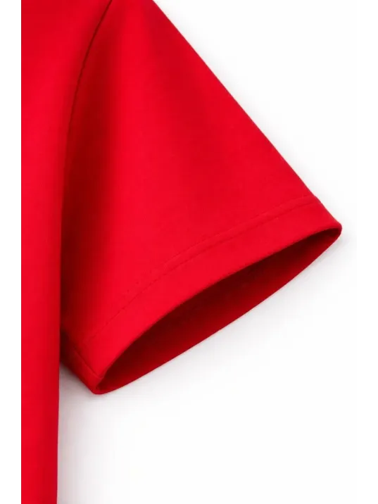 Genç Kız Çocuk V Yaka Tişört Yazlık Model Günlük Basic Body - Kırmızı Genç Kız Çocuk V Yaka Tişört Yazlık Model Günlük Basic Body - Kırmızı