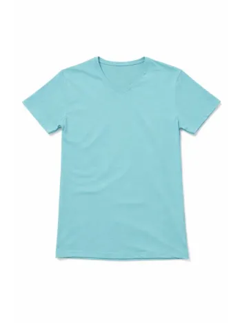 Genç Kız Çocuk V Yaka Tişört Yazlık Model Günlük Basic Body - Turkuvaz