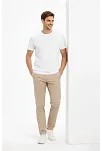Erkek Bisiklet Yaka Tişört Regular Kalıp Basic Pamuklu Günlük Kullanım T-shirt - Beyaz