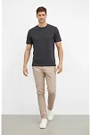 Erkek Bisiklet Yaka Tişört Regular Kalıp Basic Pamuklu Günlük Kullanım T-shirt - Füme