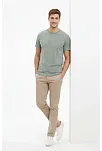 Erkek Bisiklet Yaka Tişört Regular Kalıp Basic Pamuklu Günlük Kullanım T-shirt - Mint Yeşili