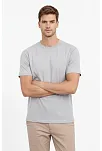 Erkek Bisiklet Yaka Tişört Regular Kalıp Basic Pamuklu Günlük Kullanım T-shirt - Gri
