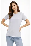 Kadın Bisiklet Yaka Tişört  Regular Kalıp Basic Pamuklu  Günlük Kullanım  T-shirt - Gri