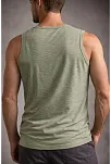 Erkek Flamlı Kumaş Kolsuz Atlet Günlük Fitness Spor T-shirt - Mint Yeşili
