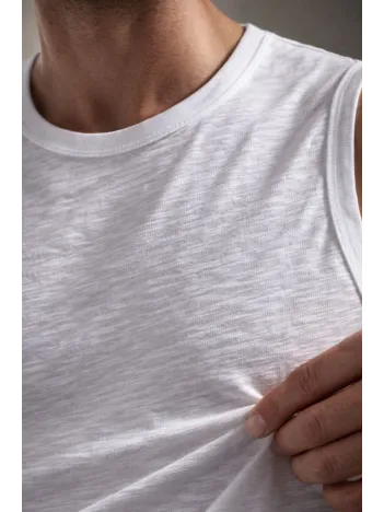 Erkek Flamlı Kumaş Sıfır Kolsuz Atlet Basic Spor Üst, Günlük Ve Fitness Kullanımına Uygun - Beyaz Erkek Flamlı Kumaş Sıfır Kolsuz Atlet Basic Spor Üst, Günlük Ve Fitness Kullanımına Uygun - Beyaz