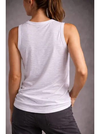 Kadın Flamlı Kumaş Sıfır Kolsuz Atlet Basic Spor Üst, Günlük Ve Fitness Kullanımına Uygun - Beyaz Kadın Flamlı Kumaş Sıfır Kolsuz Atlet Basic Spor Üst, Günlük Ve Fitness Kullanımına Uygun - Beyaz