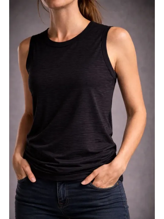 Kadın Flamlı Kumaş Sıfır Kolsuz Atlet Basic Spor Üst, Günlük Ve Fitness Kullanımına Uygun - Siyah Kadın Flamlı Kumaş Sıfır Kolsuz Atlet Basic Spor Üst, Günlük Ve Fitness Kullanımına Uygun - Siyah