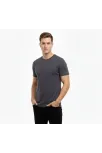 Erkek T-shirt Bisiklet Yaka Slim Fit Dar Kesim Likralı Tişört Günlük Basic Body - Füme Erkek T-shirt Bisiklet Yaka Slim Fit Dar Kesim Likralı Tişört Günlük Basic Body - Füme