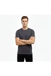 Erkek T-shirt Bisiklet Yaka Slim Fit Dar Kesim Likralı Tişört Günlük Basic Body - Füme
