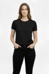 Kadın T-shirt Bisiklet Yaka Slim Fit Likralı Tişört Günlük Basic Body - Siyah Kadın T-shirt Bisiklet Yaka Slim Fit Likralı Tişört Günlük Basic Body - Siyah