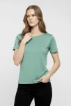 Kadın T-shirt Bisiklet Yaka Slim Fit Likralı Tişört Günlük Basic Body - Mint Yeşili Kadın T-shirt Bisiklet Yaka Slim Fit Likralı Tişört Günlük Basic Body - Mint Yeşili