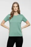Kadın T-shirt Bisiklet Yaka Slim Fit Likralı Tişört Günlük Basic Body - Mint Yeşili Kadın T-shirt Bisiklet Yaka Slim Fit Likralı Tişört Günlük Basic Body - Mint Yeşili