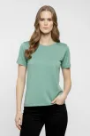 Kadın T-shirt Bisiklet Yaka Slim Fit Likralı Tişört Günlük Basic Body - Mint Yeşili Kadın T-shirt Bisiklet Yaka Slim Fit Likralı Tişört Günlük Basic Body - Mint Yeşili