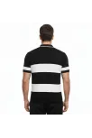 Erkek T-shirt Çizgili Triko Dokuma Kumaş Polo Yaka Yarım Fermuarlı Regular Kalıp Tişört - Siyah Erkek T-shirt Çizgili Triko Dokuma Kumaş Polo Yaka Yarım Fermuarlı Regular Kalıp Tişört - Siyah