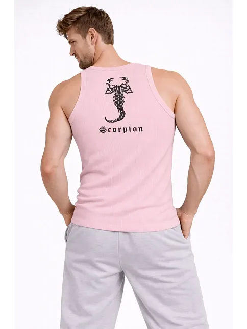 Erkek Spor Fitilli Kaşkorse Arka Basklı Atlet 3'lü Set Mint Yeşili-pembe-bebek Mavisi