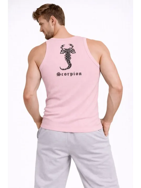 Erkek Spor Fitilli Kaşkorse Arka Basklı Atlet 3'lü Set Mint Yeşili-pembe-bebek Mavisi