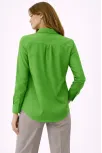 Kadın Uzun Kollu Gömlek Düğmeli Klasik Yaka Günlük Ve Ofis Şıklığına Uygun - Yeşil