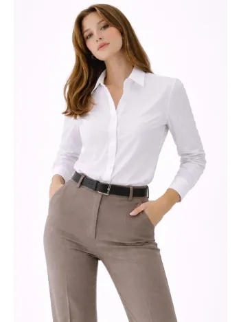 Tesettür Beyaz Gömlekli Pliseli Etek İkili Takım Gündelik Ve Ofis Şıklığı - Siyah