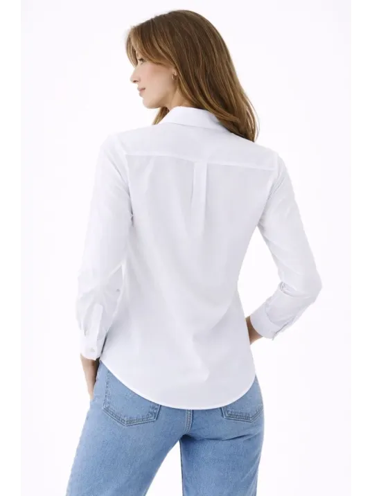 Tesettür Beyaz Gömlekli Pliseli Etek İkili Takım Gündelik Ve Ofis Şıklığı - Kahverengi