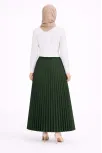 Tesettür Beyaz Gömlekli Pliseli Etek İkili Takım Gündelik Ve Ofis Şıklığı - Çağla Yeşili Tesettür Beyaz Gömlekli Pliseli Etek İkili Takım Gündelik Ve Ofis Şıklığı - Çağla Yeşili