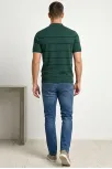 Erkek T-shirt Çizgili Triko Dokuma Kumaş Polo Yaka Yarım Fermuarlı Regular Kalıp Tişört - Çağla Yeşili Erkek T-shirt Çizgili Triko Dokuma Kumaş Polo Yaka Yarım Fermuarlı Regular Kalıp Tişört - Çağla Yeşili