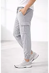 Erkek Jogger Eşofman Altı Regular Fit , Kargo Cepli, Lastikli Paça, Günlük Spor Pantolon - Gri