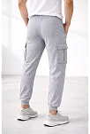 Erkek Jogger Eşofman Altı Regular Fit , Kargo Cepli, Lastikli Paça, Günlük Spor Pantolon - Gri