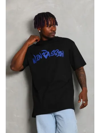 Erkek Baskılı T-shirt Kısa Kol Bisiklet Yaka Regular Fit Rahat Kalıp Günlük Tişört - Siyah Erkek Baskılı T-shirt Kısa Kol Bisiklet Yaka Regular Fit Rahat Kalıp Günlük Tişört - Siyah