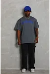 Erkek Baskılı T-shirt Kısa Kol Bisiklet Yaka Regular Fit Rahat Kalıp Günlük Tişört - Füme