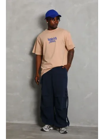 Erkek Baskılı T-shirt Kısa Kol Bisiklet Yaka Regular Fit Rahat Kalıp Günlük Tişört - Bej Erkek Baskılı T-shirt Kısa Kol Bisiklet Yaka Regular Fit Rahat Kalıp Günlük Tişört - Bej