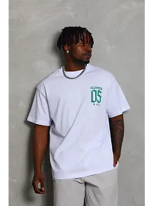 Erkek Baskılı T-shirt Kısa Kol Bisiklet Yaka Regular Fit Rahat Kalıp Günlük Tişört - Beyaz