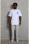 Erkek Baskılı T-shirt Kısa Kol Bisiklet Yaka Regular Fit Rahat Kalıp Günlük Tişört - Beyaz