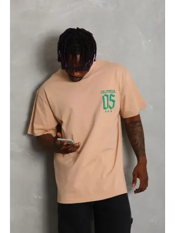 Erkek Baskılı T-shirt Kısa Kol Bisiklet Yaka Regular Fit Rahat Kalıp Günlük Tişört - Bej Erkek Baskılı T-shirt Kısa Kol Bisiklet Yaka Regular Fit Rahat Kalıp Günlük Tişört - Bej