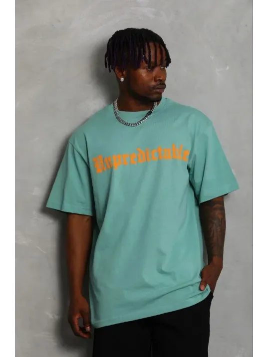 Erkek Baskılı T-shirt Kısa Kol Bisiklet Yaka Regular Fit Rahat Kalıp Günlük Tişört - Mint Yeşili Erkek Baskılı T-shirt Kısa Kol Bisiklet Yaka Regular Fit Rahat Kalıp Günlük Tişört - Mint Yeşili