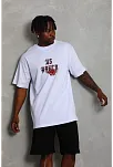Erkek Baskılı T-shirt Kısa Kol Bisiklet Yaka Regular Fit Rahat Kalıp Günlük Tişört - Beyaz