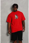 Erkek Baskılı T-shirt Kısa Kol Bisiklet Yaka Regular Fit Rahat Kalıp Günlük Tişört - Kırmızı Erkek Baskılı T-shirt Kısa Kol Bisiklet Yaka Regular Fit Rahat Kalıp Günlük Tişört - Kırmızı