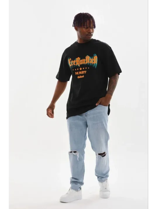 Erkek Baskılı T-shirt Kısa Kol Bisiklet Yaka Regular Fit Rahat Kalıp Günlük Tişört - Siyah Erkek Baskılı T-shirt Kısa Kol Bisiklet Yaka Regular Fit Rahat Kalıp Günlük Tişört - Siyah