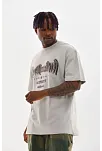 Erkek Baskılı T-shirt Kısa Kol Bisiklet Yaka Regular Fit Rahat Kalıp Günlük Tişört - Gri