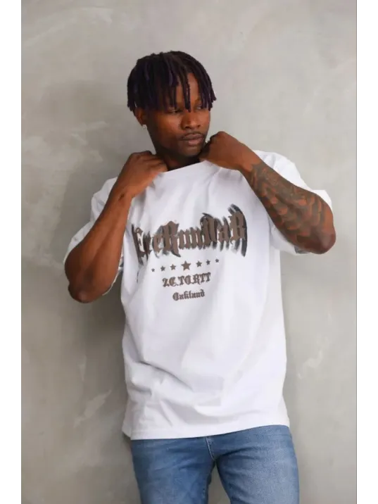 Erkek Baskılı T-shirt Kısa Kol Bisiklet Yaka Regular Fit Rahat Kalıp Günlük Tişört - Beyaz Erkek Baskılı T-shirt Kısa Kol Bisiklet Yaka Regular Fit Rahat Kalıp Günlük Tişört - Beyaz