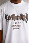 Erkek Baskılı T-shirt Kısa Kol Bisiklet Yaka Regular Fit Rahat Kalıp Günlük Tişört - Beyaz