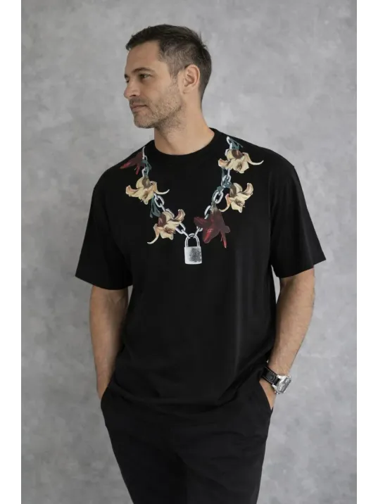 Erkek Baskılı T-shirt Kısa Kol Bisiklet Yaka Regular Fit Rahat Kalıp Günlük Tişört - Siyah Erkek Baskılı T-shirt Kısa Kol Bisiklet Yaka Regular Fit Rahat Kalıp Günlük Tişört - Siyah